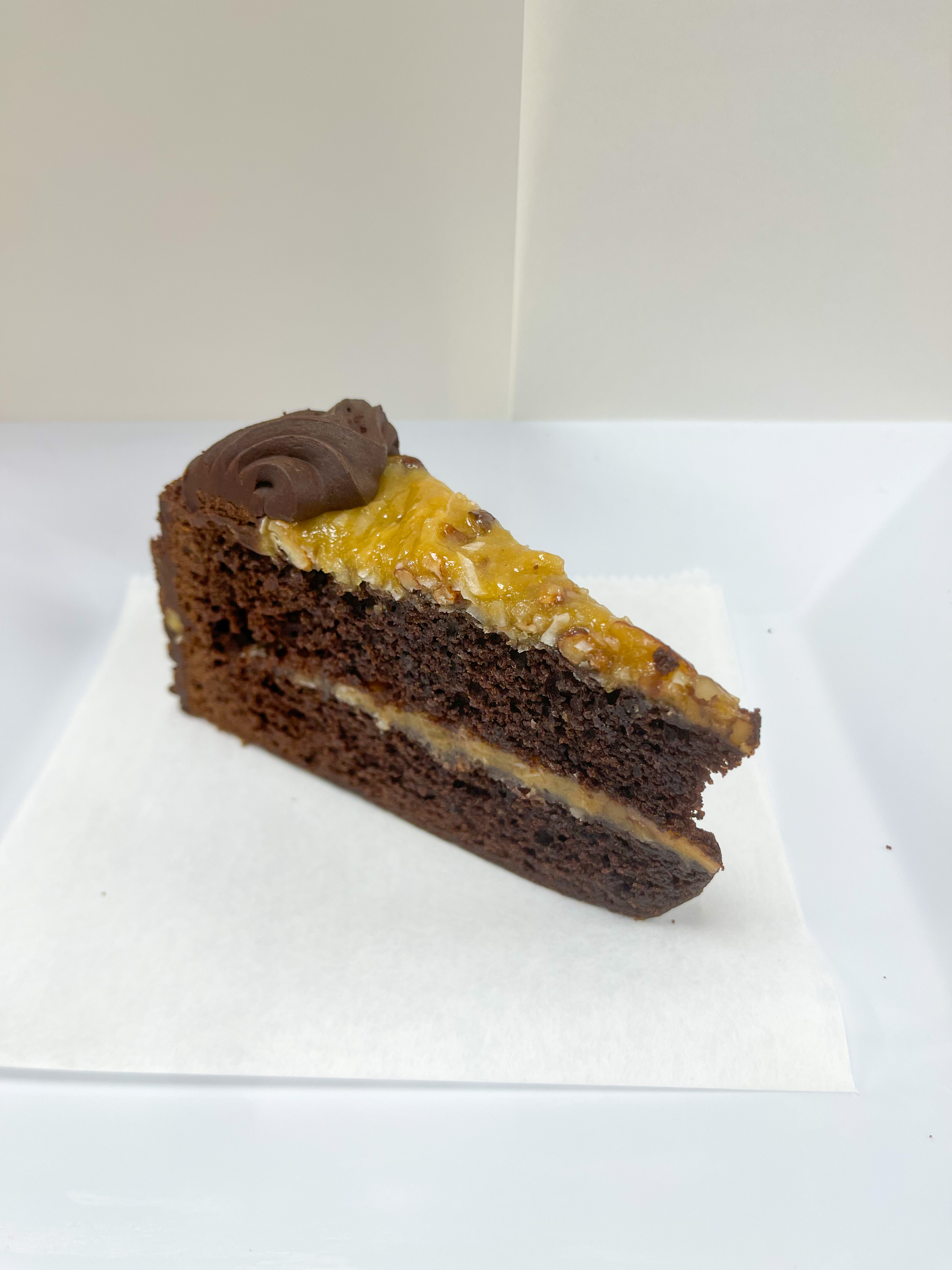 Order German chocolate Cake food online from Juice Brothers store, New York on bringmethat.com