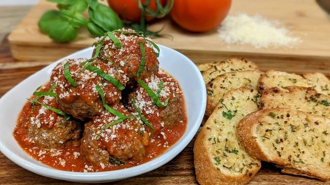 Order Parmesan Meatball App food online from Mimi Café store, Chino on bringmethat.com