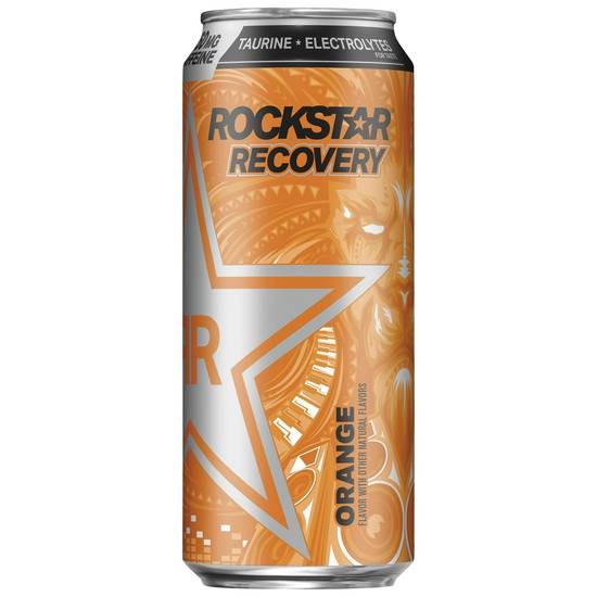 Order Rockstar Recovery Orange Energy Drink food online from Deerings Market store, Traverse City on bringmethat.com