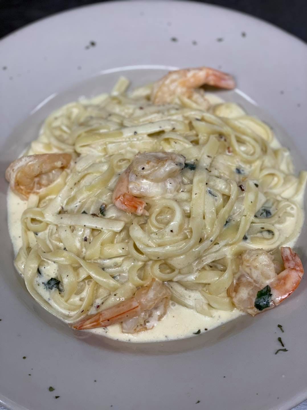 Order Shrimp Alfredo - Dinner food online from Mia's Italian Bistro store, Wichita Falls on bringmethat.com