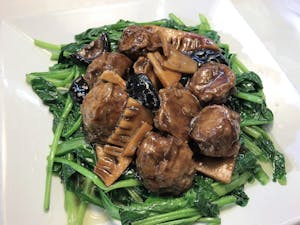 Order E9. Shanghainese Oil Gluten-Plug Meat 油面筋塞肉 food online from Garage Restaurant store, San Gabriel on bringmethat.com