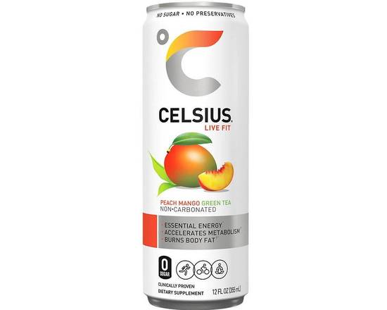Order Celsius /Sparkling Water -Peach Mango ICED tea   food online from Abc Discount Store store, San Diego on bringmethat.com