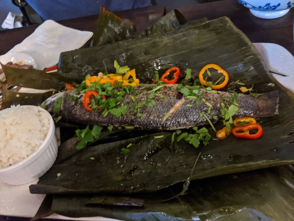 Order Steamed Fish in Banana Leaves food online from District 6 store, Louisville on bringmethat.com