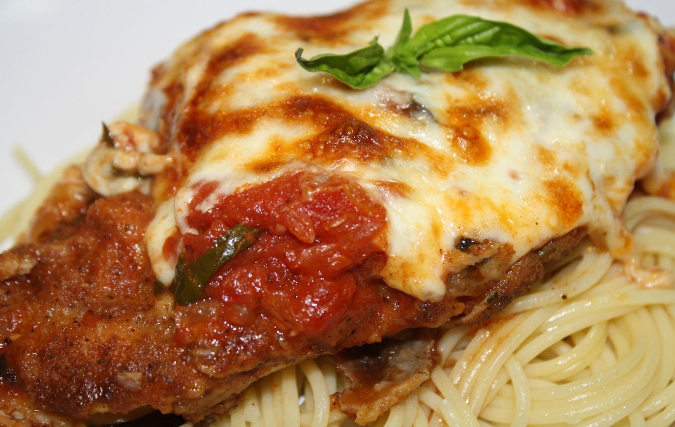 Order Veal Cutlet Parmigiana Lunch - Lunch food online from Napoli Pizza & Pasta store, Houston on bringmethat.com