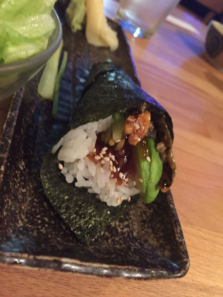 Order Unagi Avocado Hand Roll food online from Sushi House store, San Bruno on bringmethat.com