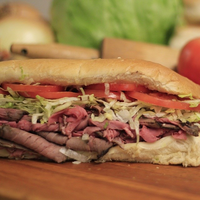 Order 6. Roast Beef Sub food online from Baldinos Giant Jersey Subs store, Pooler on bringmethat.com