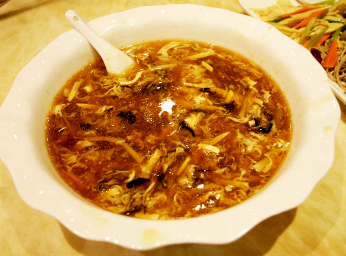 Order 103. Hot & Sour Soup酸辣汤 food online from Panda Garden store, Sugar Land on bringmethat.com