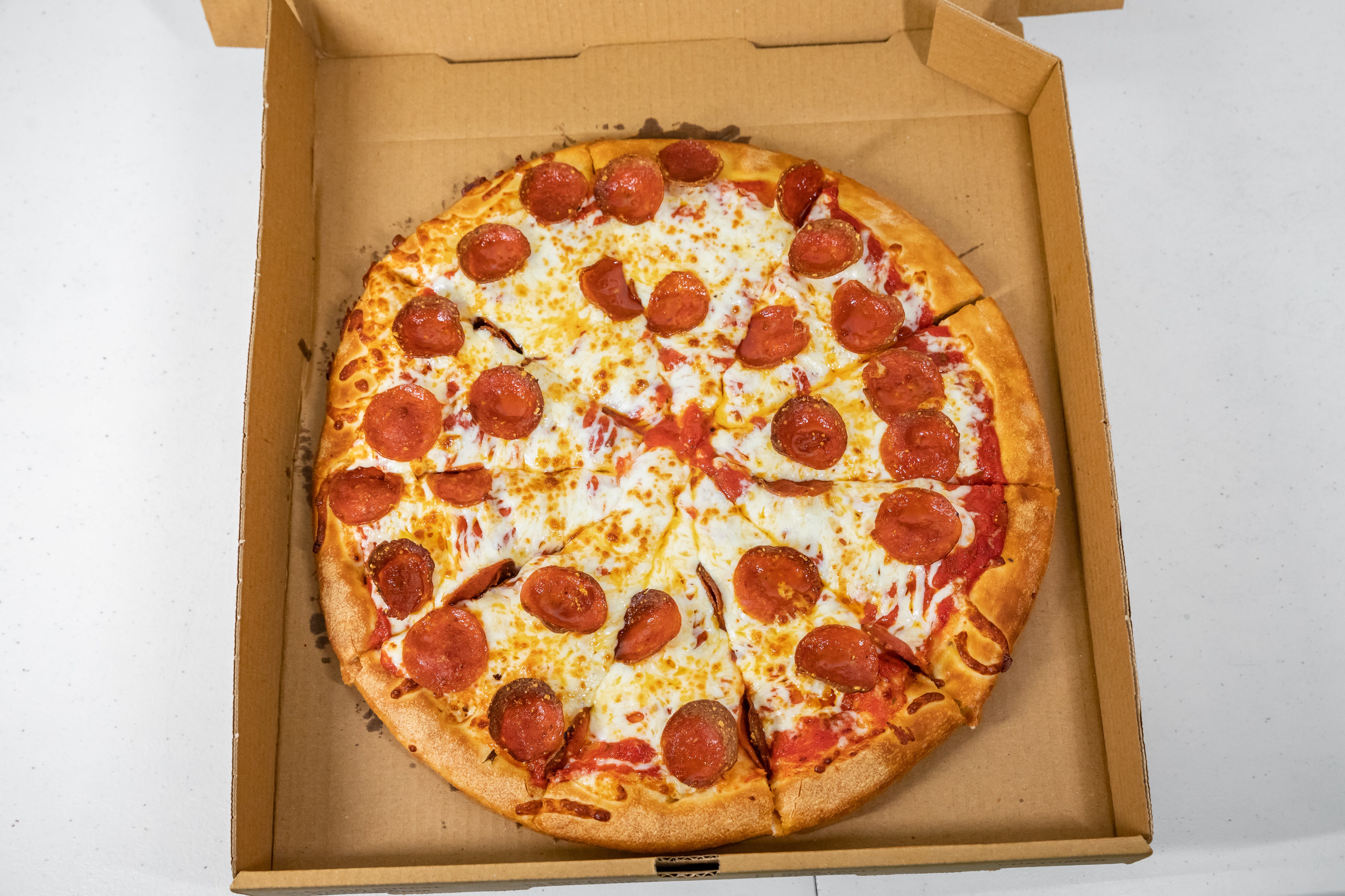 Order Cheese Pizza with One Topping - Two Medium food online from Double Play Pizza store, La Puente on bringmethat.com