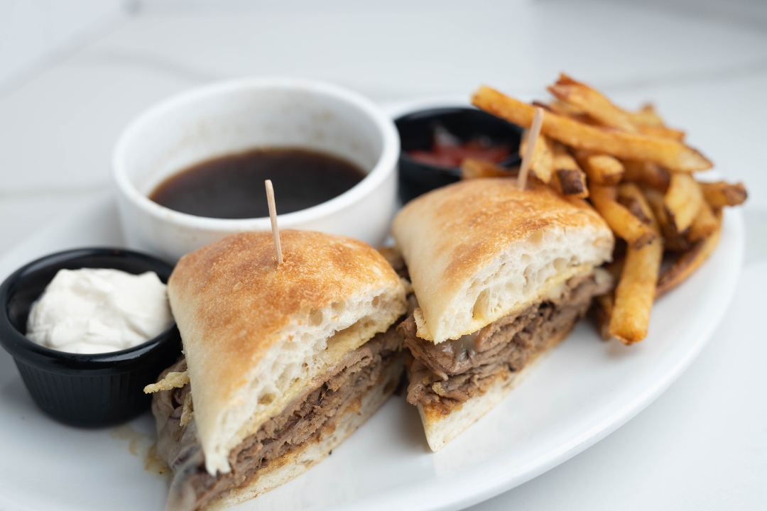 Order French Dip Sandwich food online from Central Kitchen store, Euless on bringmethat.com