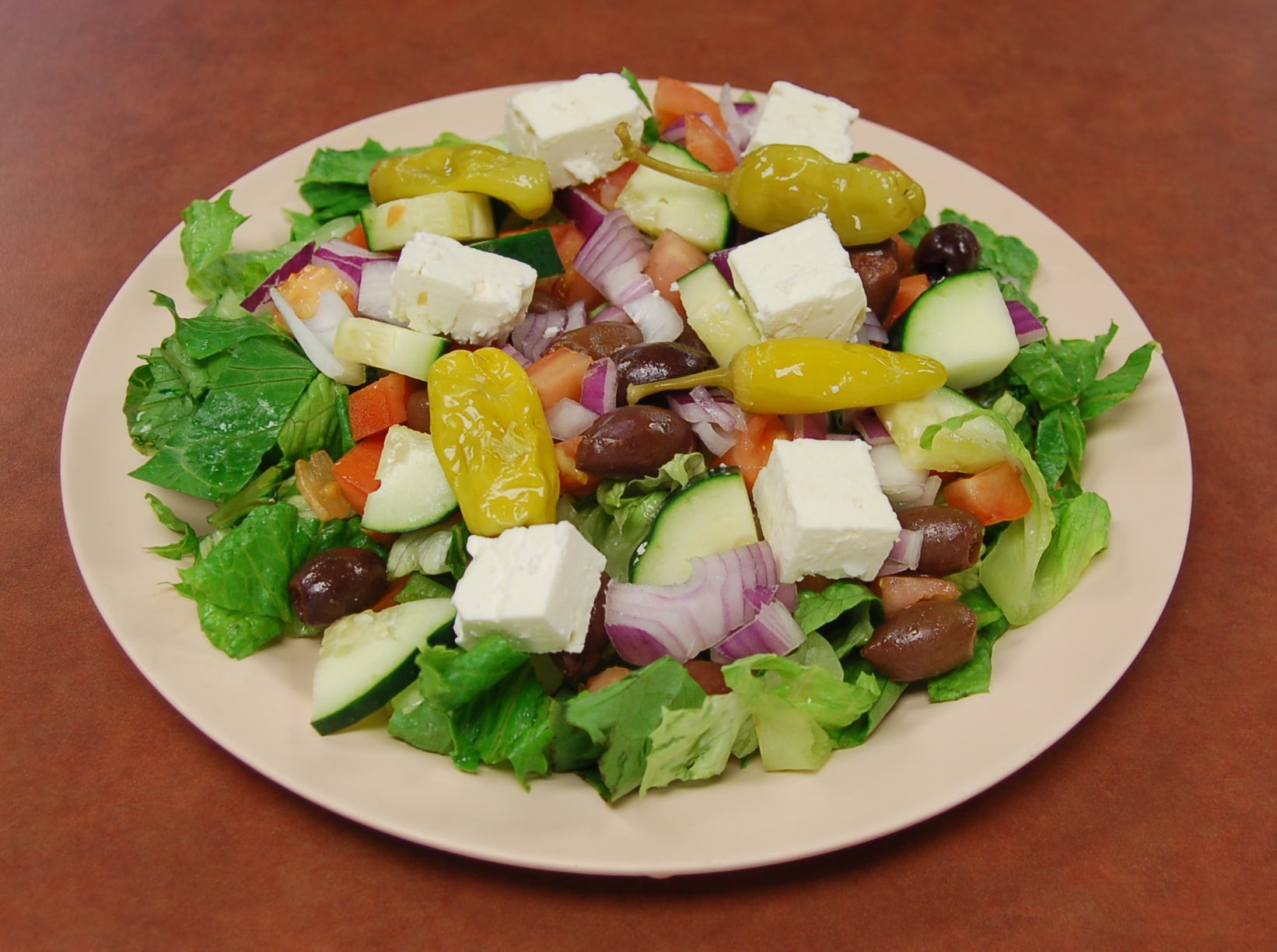 Order Greek Salad food online from Herms Palace store, Skokie on bringmethat.com