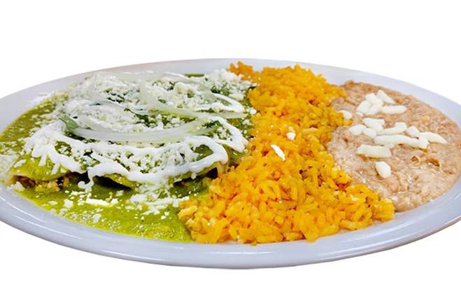 Order Enchiladas Green or Red Sauce food online from El Mercadito Mexican Restaurant store, Memphis on bringmethat.com