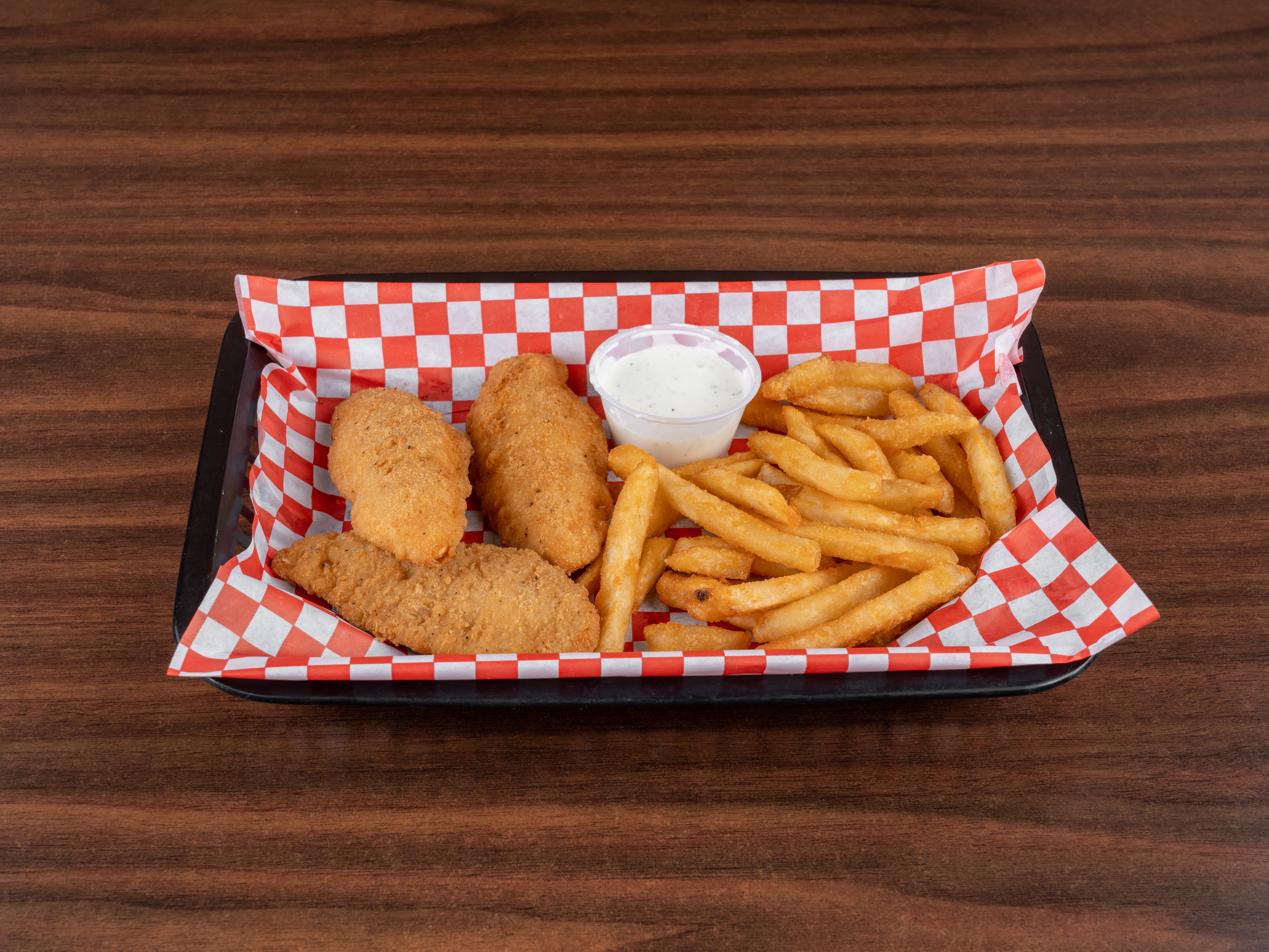 Order 3 Piece Chicken Tenders and French Fries food online from Maria Pizza & Burgers store, Katy on bringmethat.com