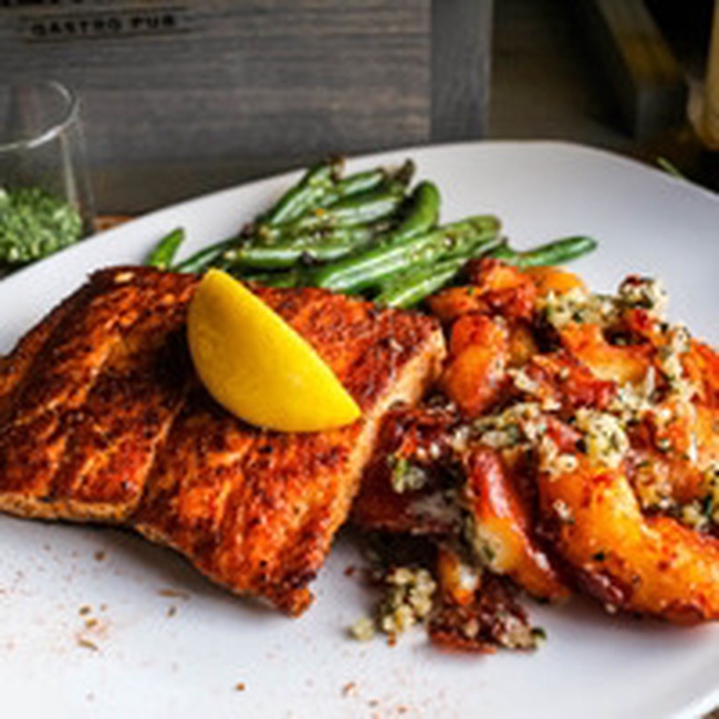 Order Grilled Salmon food online from The Butcher And Bottle store, Canton on bringmethat.com
