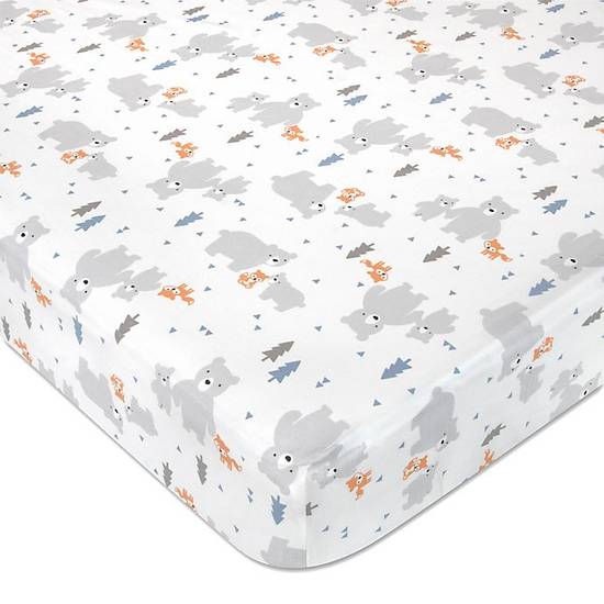 Order Wendy Bellissimo™ Mix & Match Best Friend Bears Woodland Crib Sheet in Creme food online from Bed Bath & Beyond store, Lancaster on bringmethat.com