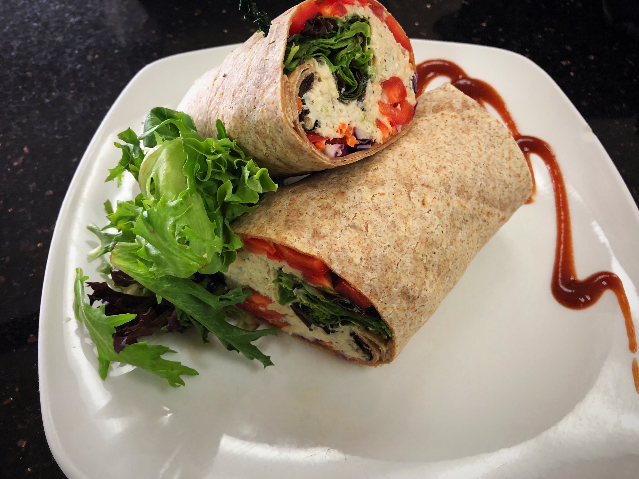 Order Tuna Salad Wrap food online from Healthy Garden & Gourmet Pizza store, Collingswood on bringmethat.com