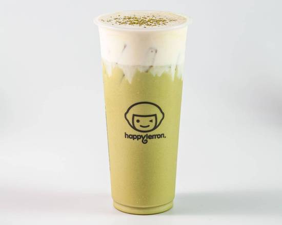 Order B6. Matcha Latte with Salted Cheese food online from Happy Lemon store, San Diego on bringmethat.com