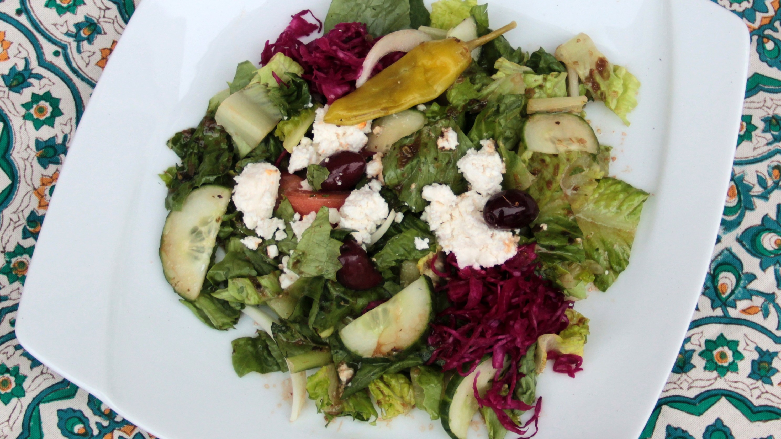 Order Greek Salad food online from Park Gyros store, San Francisco on bringmethat.com