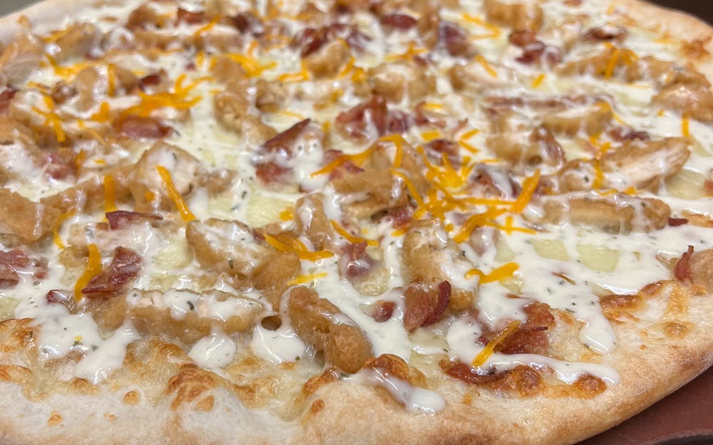 Order Chicken Bacon Ranch Pizza food online from Branco's Pizza store, Medford on bringmethat.com