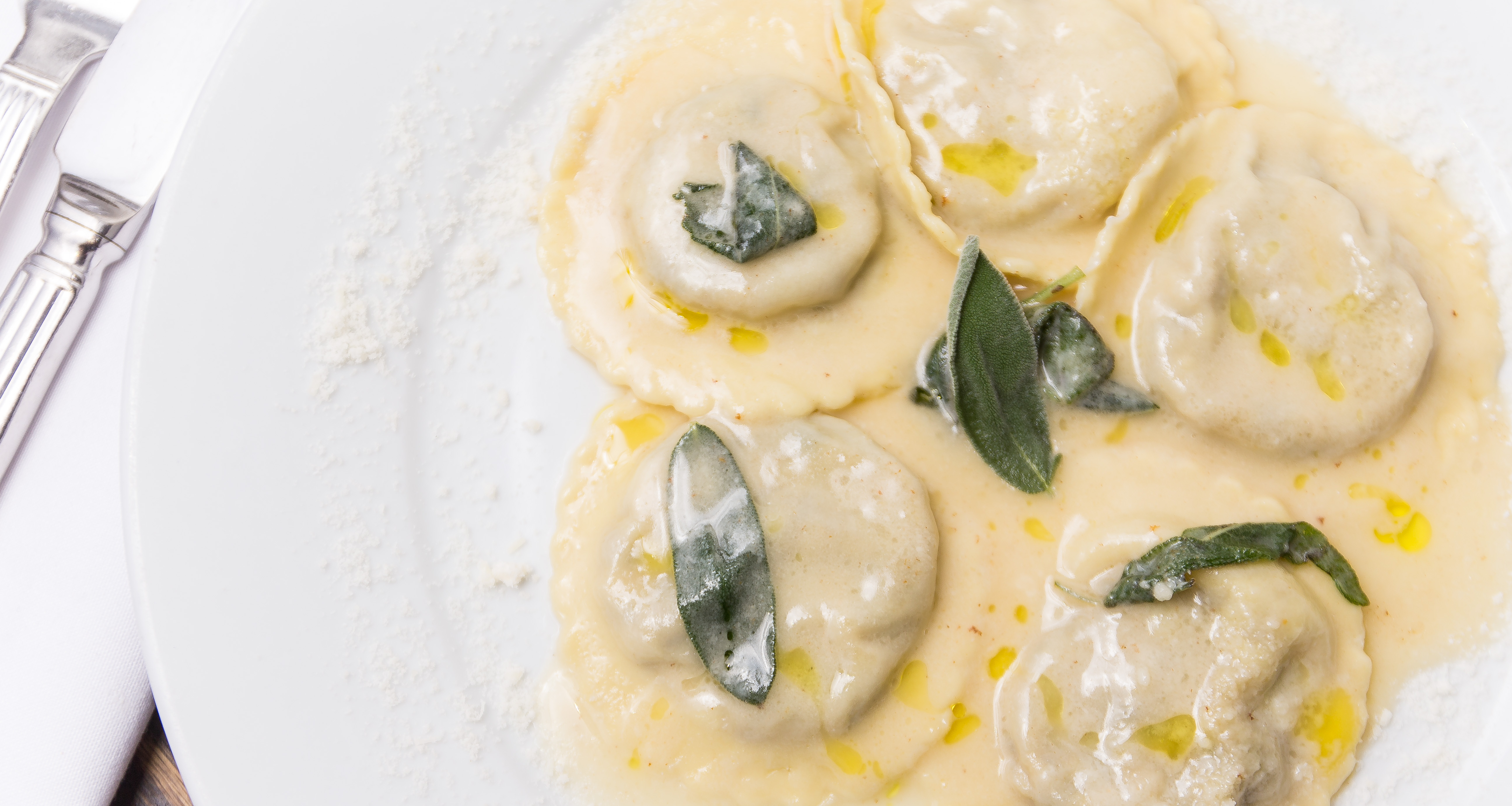 Order Ravioli di Funghi con Salvia food online from Amarone store, West Hollywood on bringmethat.com