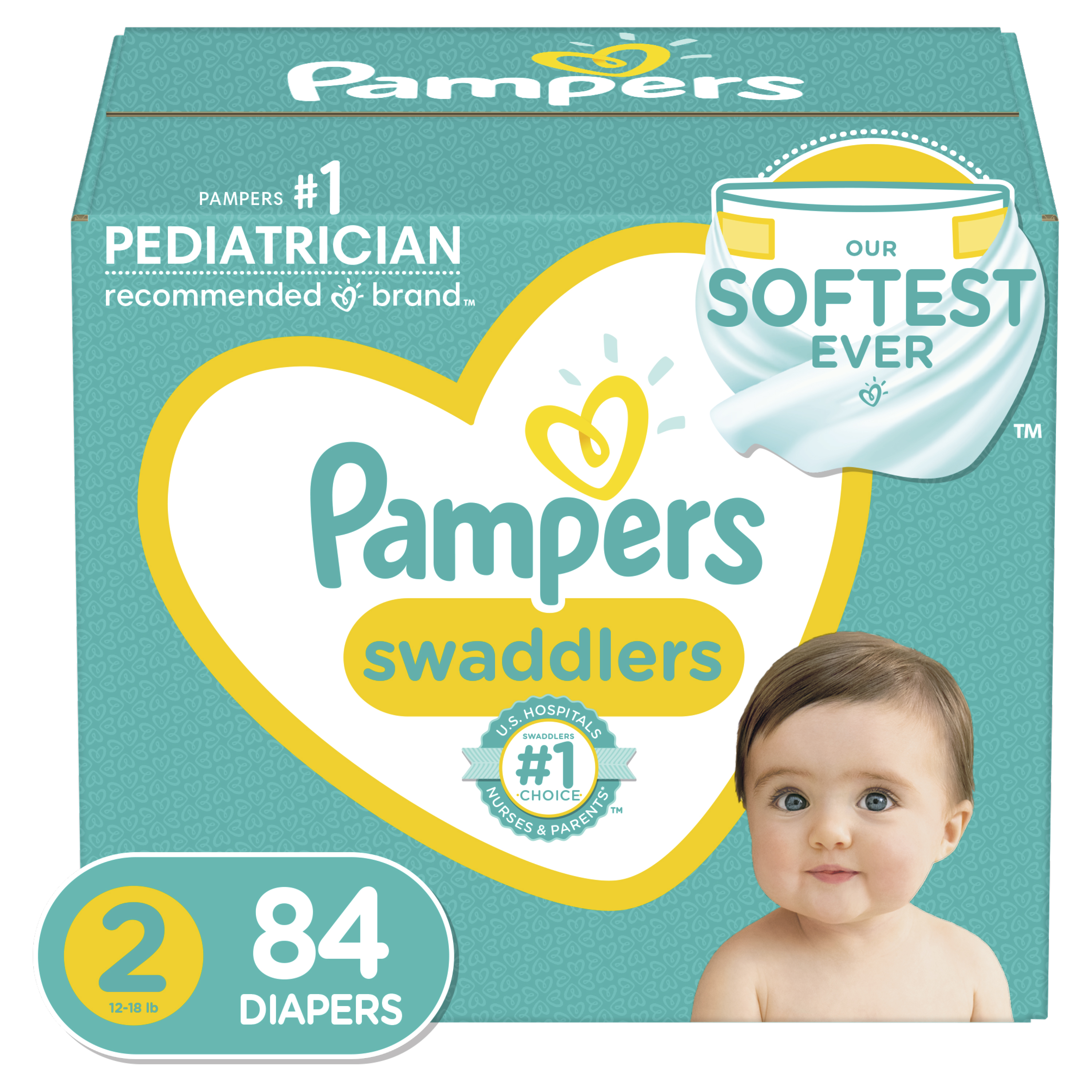 Order Pampers Swaddlers Diapers - Size 2, 84 ct food online from Rite Aid store, Redwood City on bringmethat.com