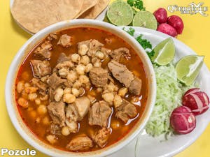 Order Pozole food online from El Querreque Grill store, Laredo on bringmethat.com