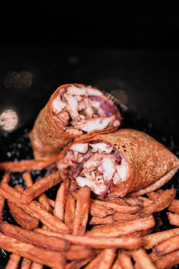 Order BBQ Chicken Wrap food online from The Downtown Cafe store, Glen Cove on bringmethat.com