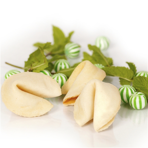 Order White Peppermint Flavored Fortune Cookies food online from Fancy Fortune Cookies store, Indianapolis on bringmethat.com