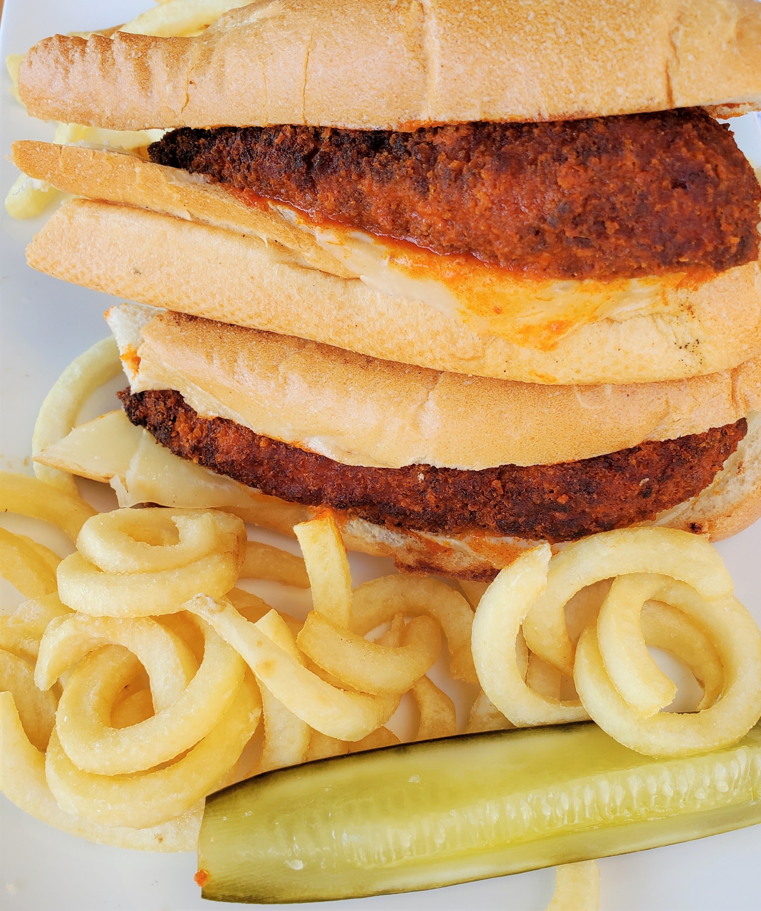 Order Buffalo Crispy Chicken Sandwich food online from Hot Wings Cafe store, Pasadena on bringmethat.com
