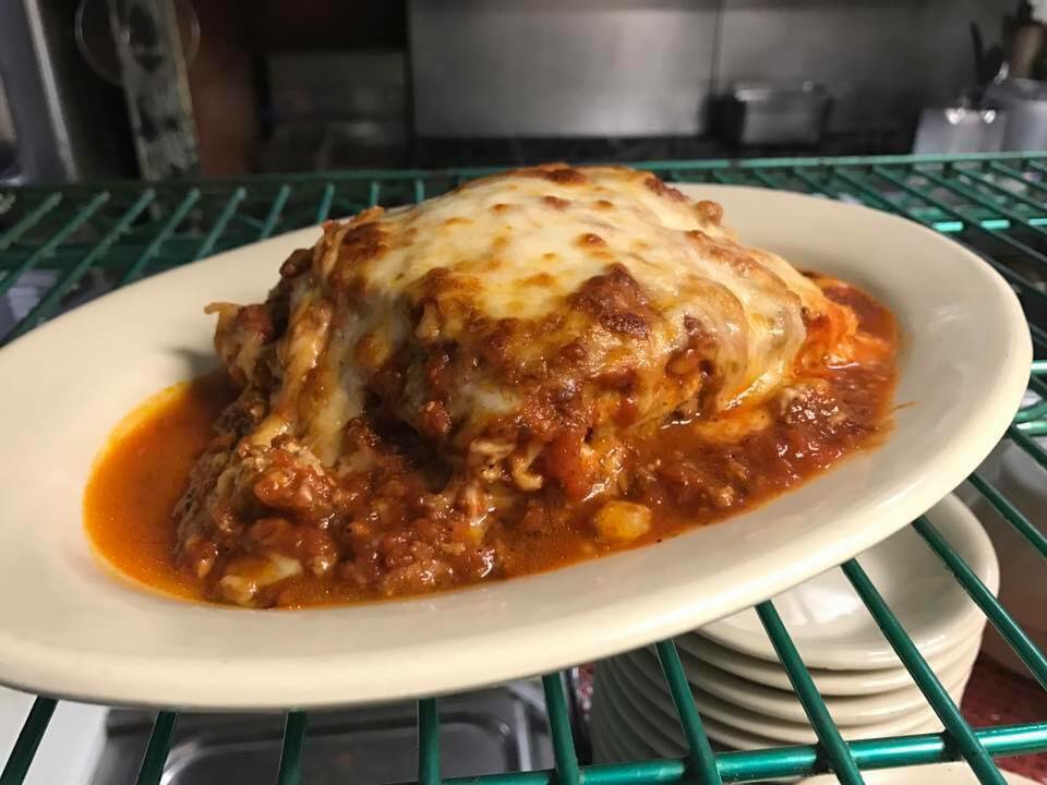 Order Baked Meat Lasagna food online from Nancy Pizza store, Niles on bringmethat.com
