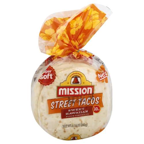 Order Mission · Street Tacos Sweet Hawaiian Flour Tortillas (10 ct) food online from United Supermarkets store, Plainview on bringmethat.com