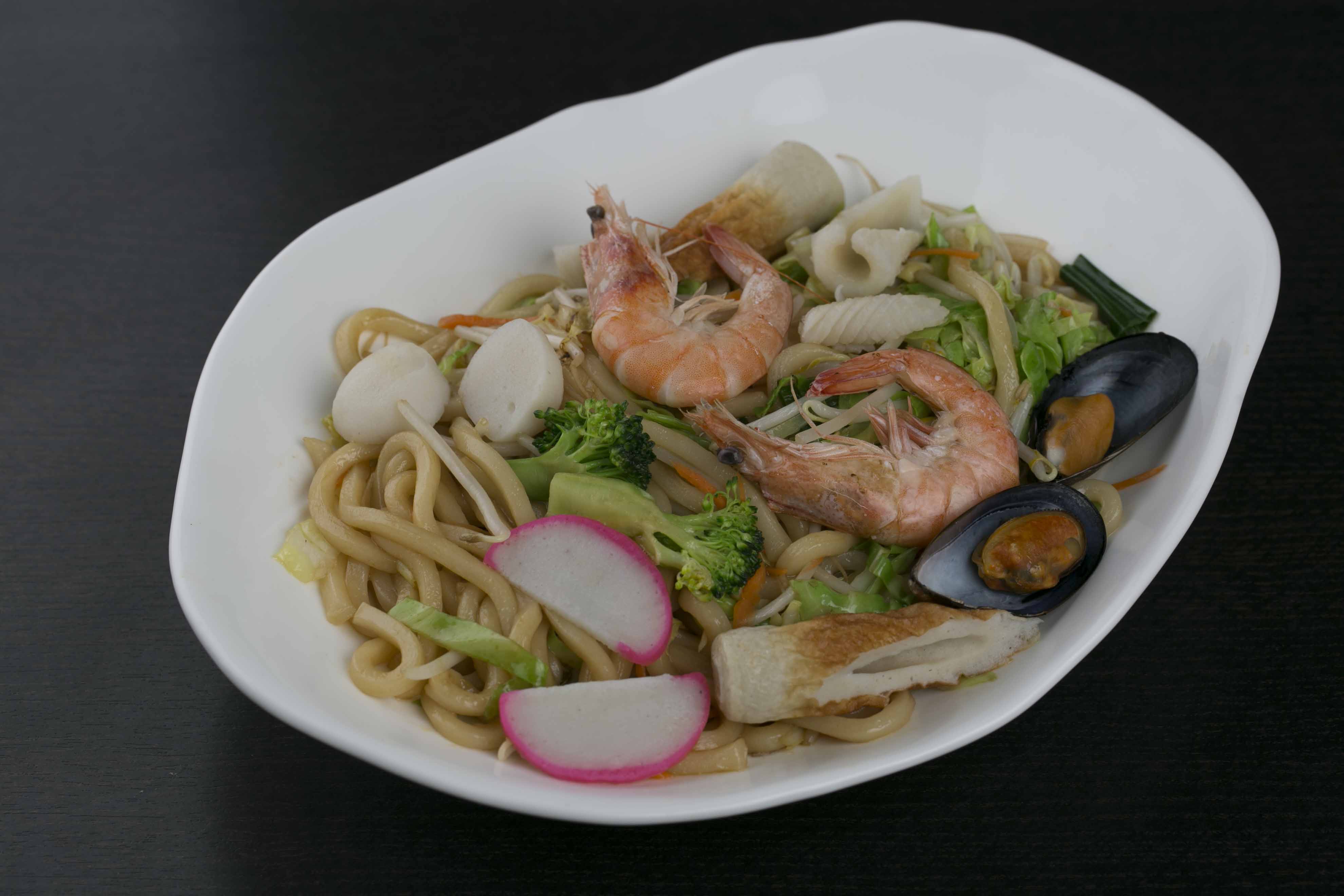Order K11. Seafood Fried Udon food online from Icho Izakaya Fusion Cuisine store, Temple City on bringmethat.com