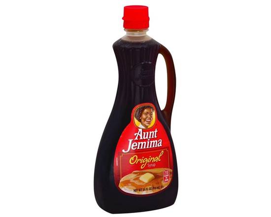 Order Aunt Jemima Original Syrup (24 fl oz) food online from Kozanian Ranch Market store, Glendale on bringmethat.com