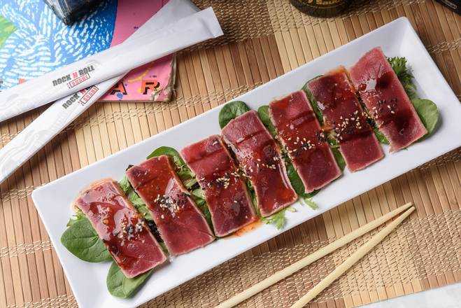 Order Tuna Tataki food online from Rock-N-Roll Sushi store, Trussville on bringmethat.com