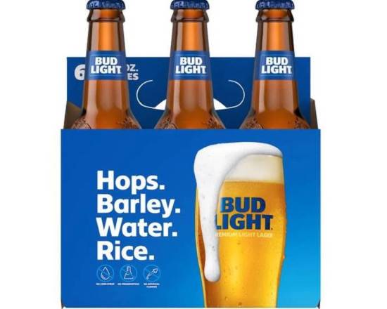 Order Bud Light, 6pk-12oz bottle beer (4.2% ABV) food online from Fastrip store, Bakersfield on bringmethat.com