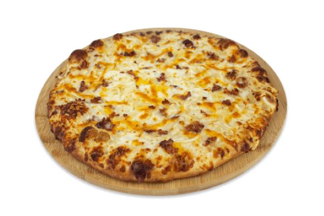Order Bacon Cheese Fry Pizza food online from Infinito Pizza store, Harrisburg on bringmethat.com