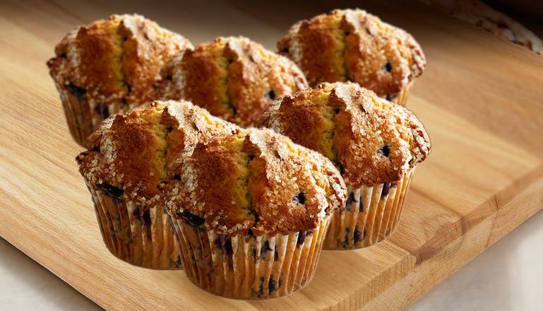 Order Half Dozen Blueberry Mammoth Muffins® food online from Perkins Restaurant & Bakery - Lawrence store, Lawrence on bringmethat.com