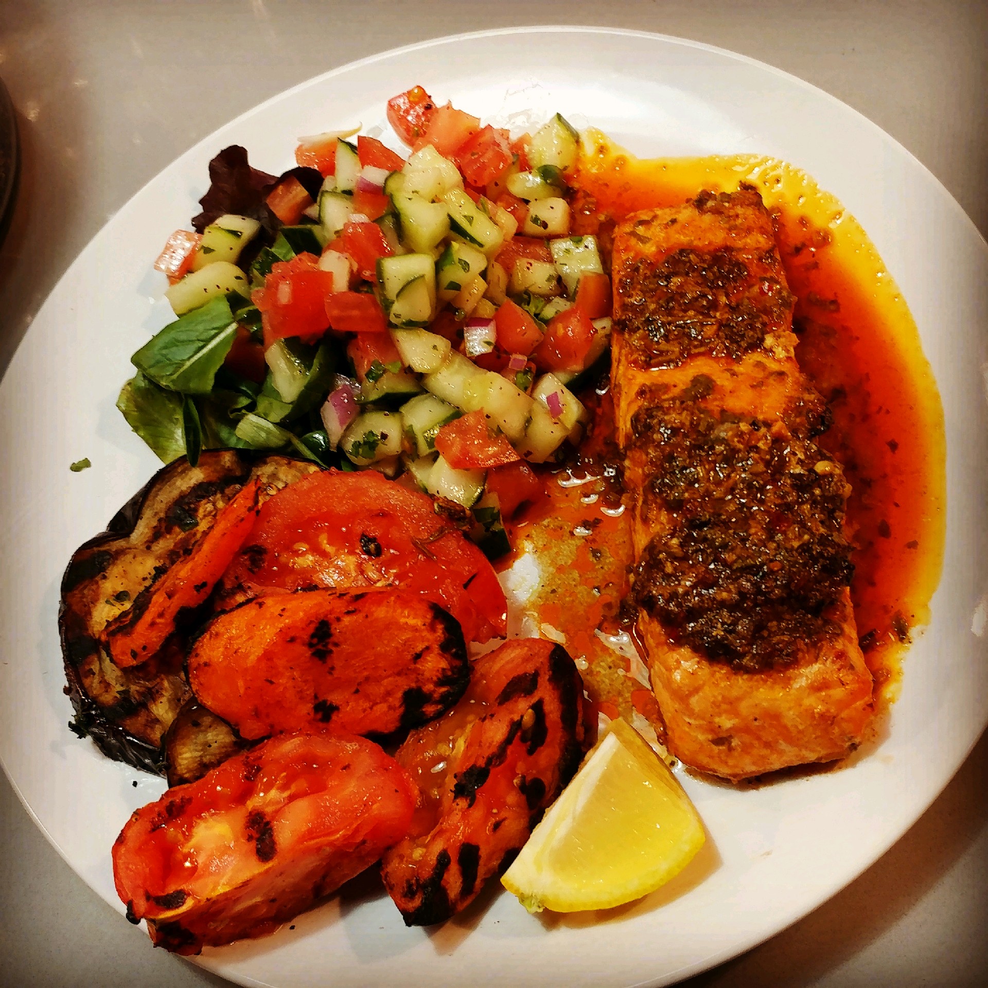 Order Grilled Chermoula Fish food online from Effy's Cafe store, New York on bringmethat.com