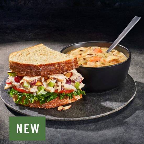 Order Napa Almond Chicken Sandwich & Chicken & Wild Rice Soup food online from Panera store, Tracy on bringmethat.com