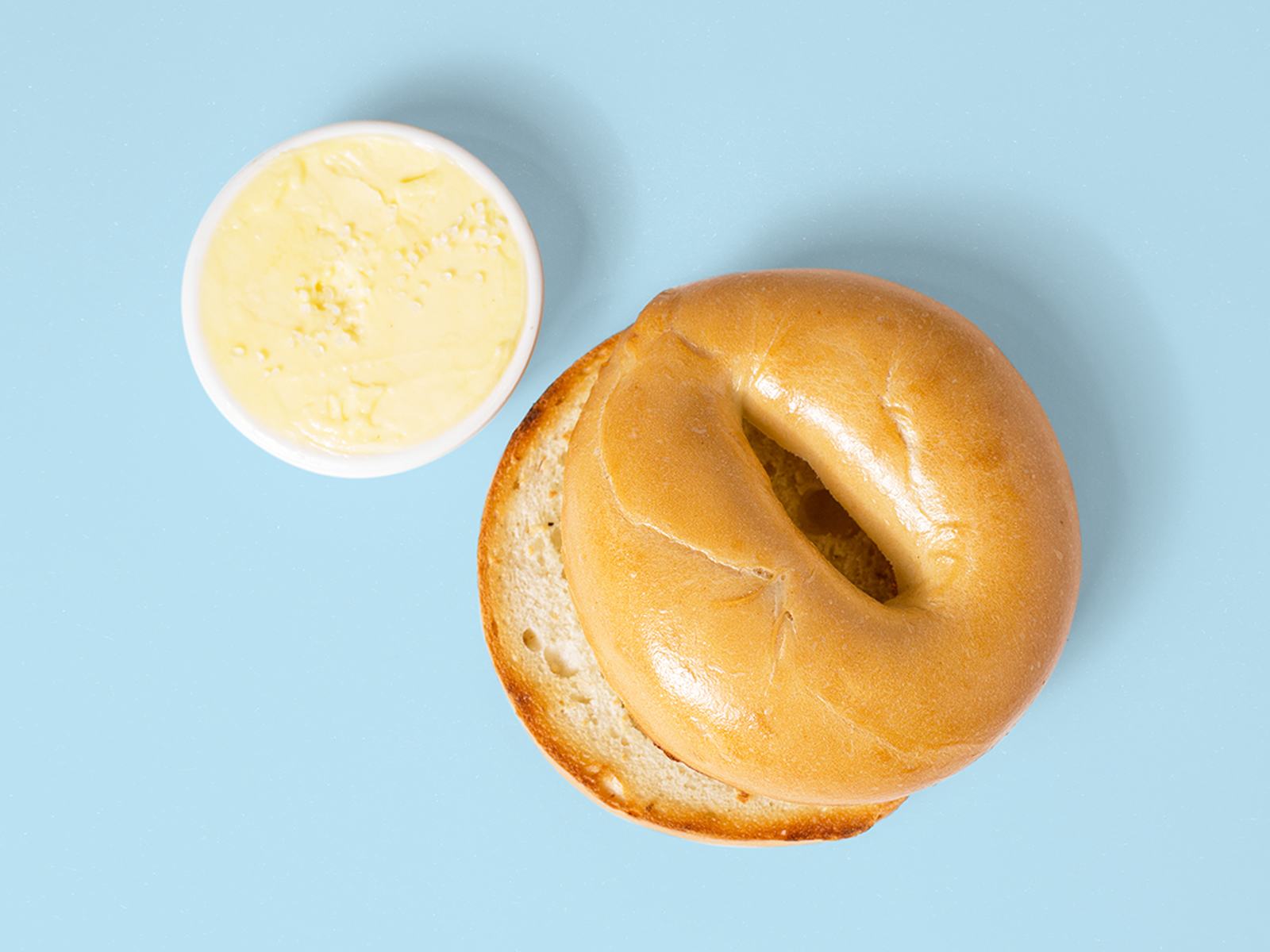 Order Bagel with Butter food online from Mocha bagels store, Brooklyn on bringmethat.com