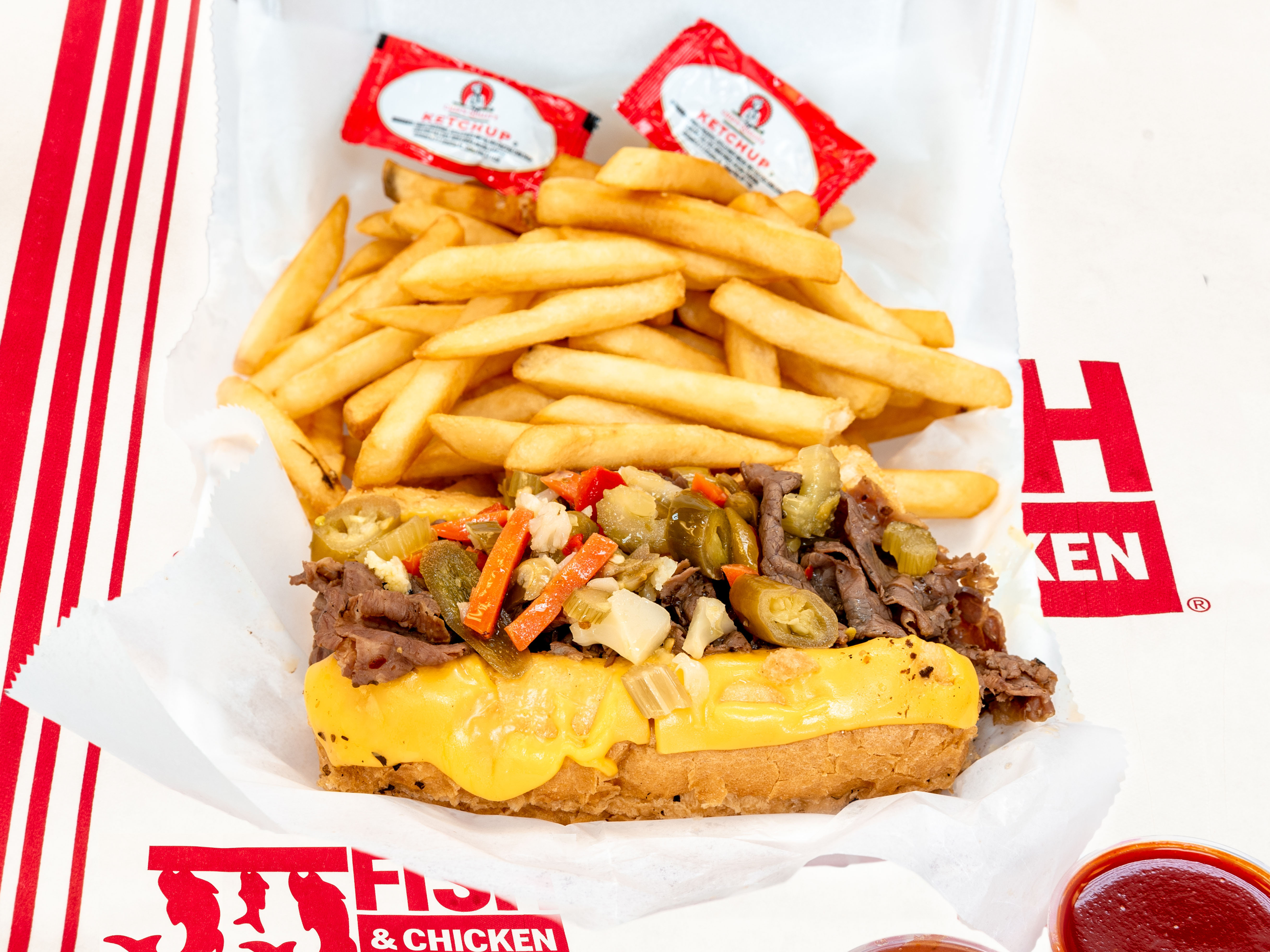 Order Italian Beef with Fries Combo food online from J & J Fish store, Riverdale on bringmethat.com