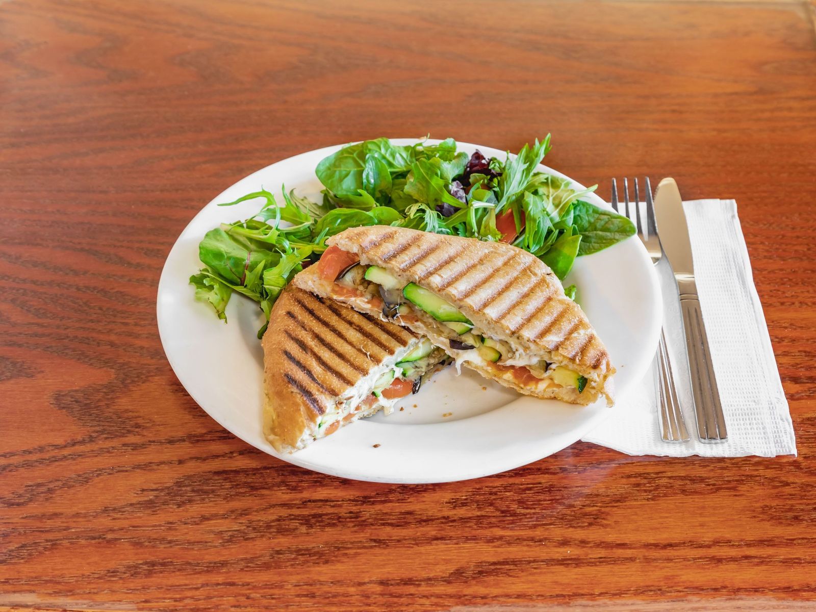 Order Grilled Vegetable Mozzarella Sandwich food online from Bus stop cafe store, New York on bringmethat.com