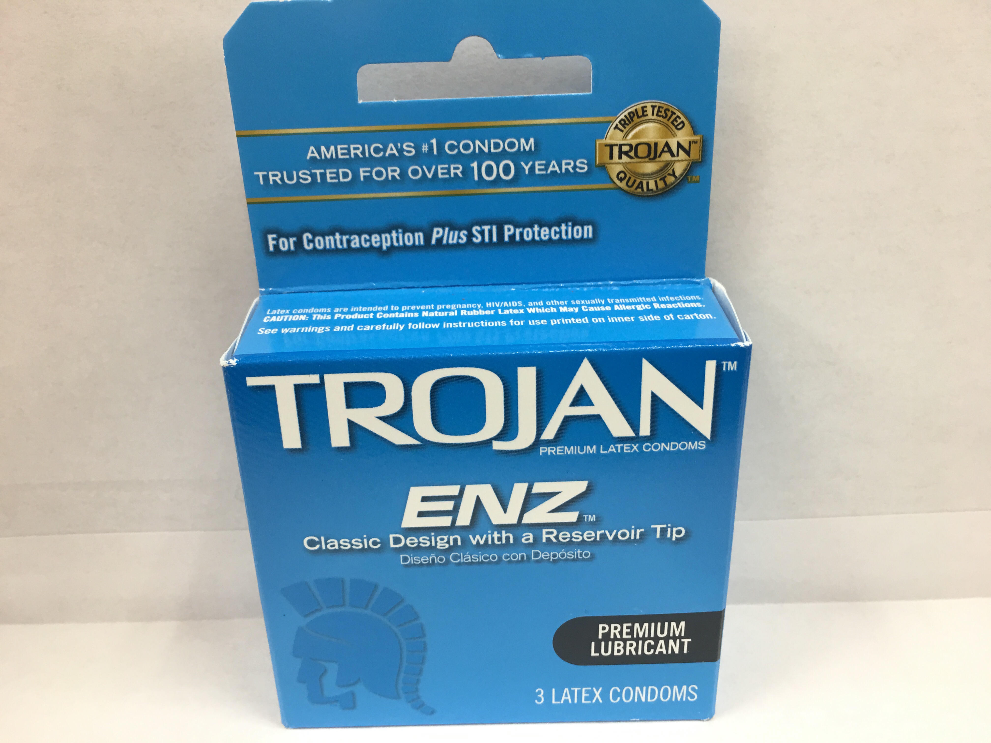 Order Trojan Condoms 3pack spermicidal food online from The Ice Cream Shop store, Providence on bringmethat.com