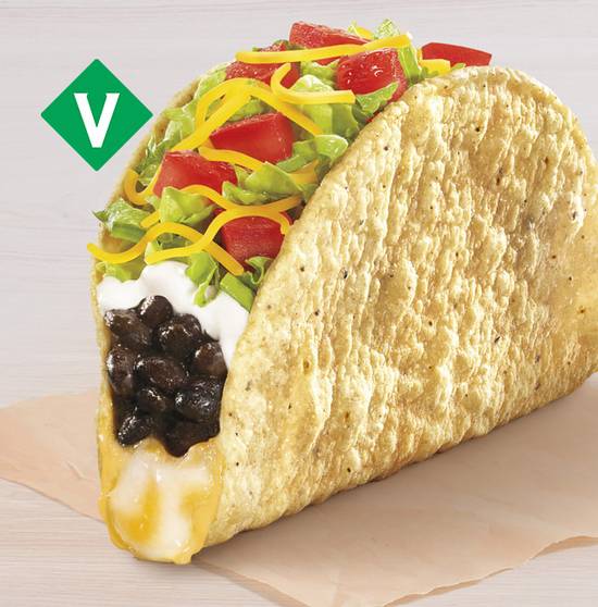 Order Black Bean Crispy Melt Taco food online from Taco Bell store, Eau Claire on bringmethat.com
