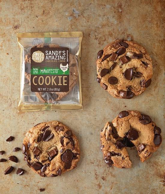 Order Sweet Street Large Chocolate Chunk Cookie food online from Sinatra Pizza store, Los Angeles on bringmethat.com