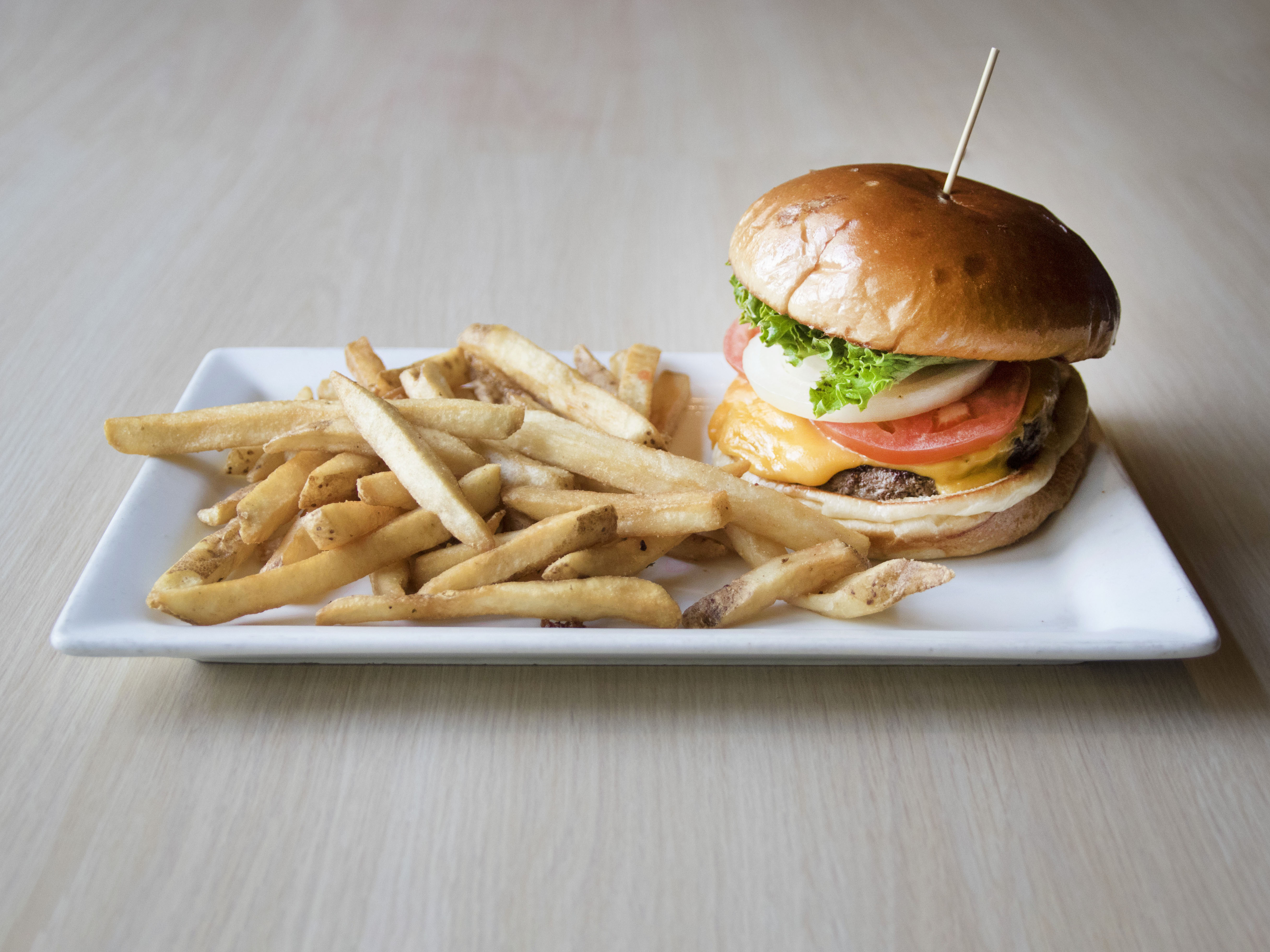 Order All American Burger food online from Shakers Bar and Grill store, Wixom on bringmethat.com