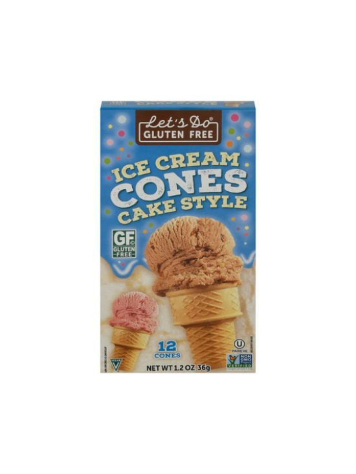 Order Lets do Organic Ice Cream Cone Gluten Free (1.2 oz x 12 count) food online from Light Speed Market store, Los Angeles on bringmethat.com