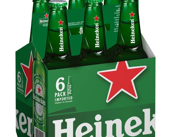Order Heineken, 6pk-12oz bottle beer (5.0% ABV) food online from Moby Liquor store, Los Angeles on bringmethat.com