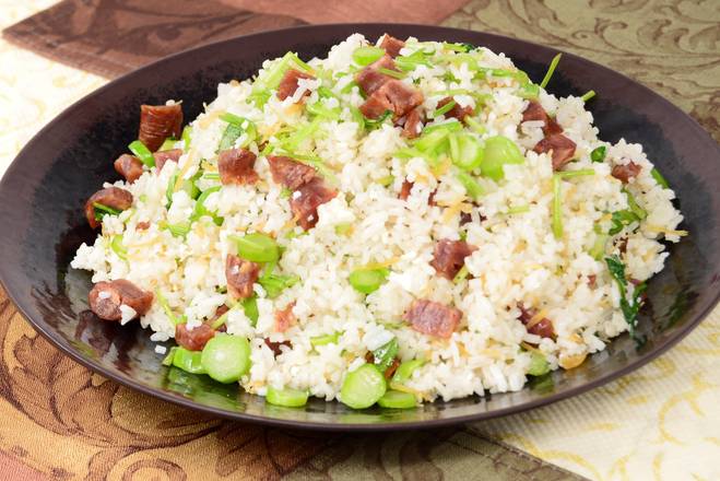 Order Dried Scallop Egg White with Chinese Sausage Fried Rice (瑤柱蛋白臘腸炒飯) food online from Hong Kong City store, Alameda on bringmethat.com