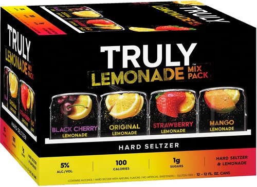 Order Truly Lemonade seltzer 12oz 12pk cans  food online from Bws Beverage 2 store, Chicago on bringmethat.com