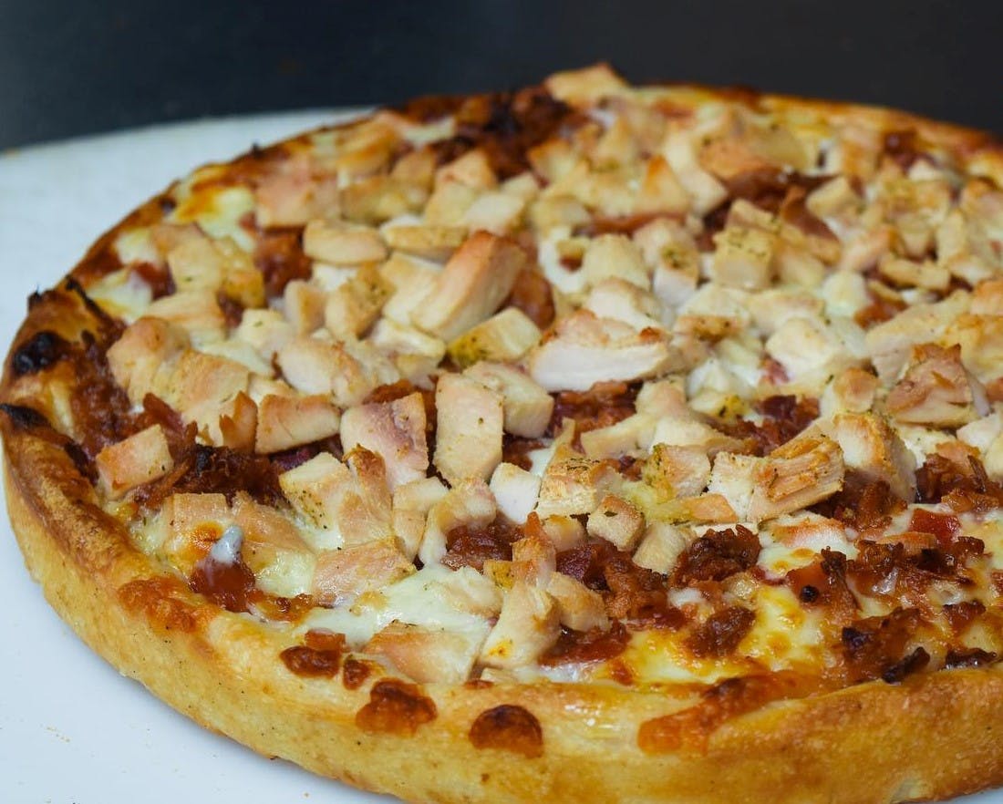 Order #19 Bacon, Chicken & Ranch Pizza - Small 10" food online from Johnny Pizza store, Brooklyn on bringmethat.com